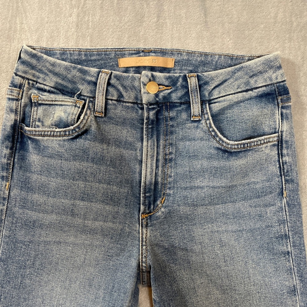Joes Jeans Size 27 Hi Rise Honey Curvy Bootcut Medium Wash Raw Hem Denim View 6